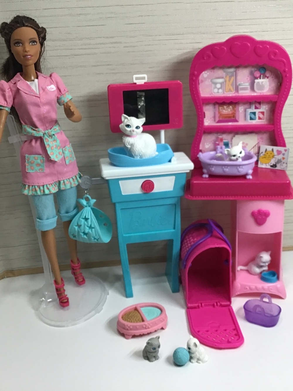 Barbie Doll And Kitty Cats